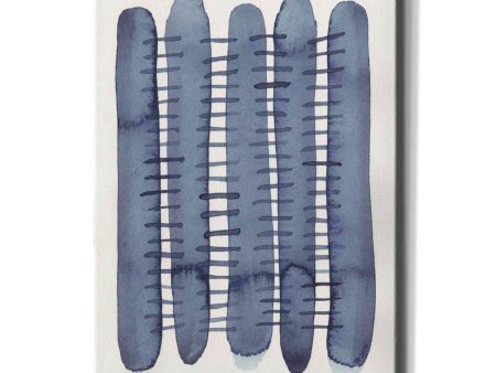 Indigo Stitchy II  by Nikki Galapon, Canvas Wall Art Hot on Sale