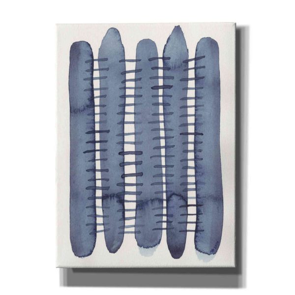 Indigo Stitchy II  by Nikki Galapon, Canvas Wall Art Hot on Sale