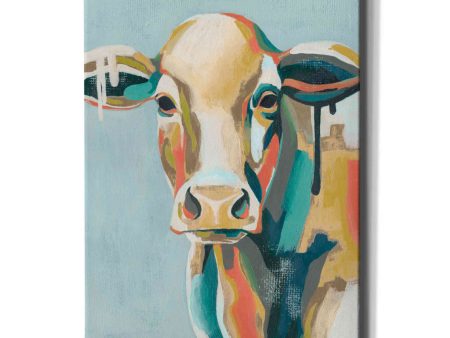 Colorful Cows I  by Grace Popp, Canvas Wall Glass Sale