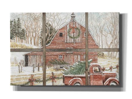 Christmas Barn View  by Cindy Jacobs, Canvas Wall Art For Discount