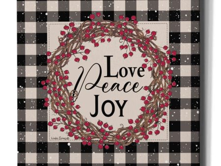 Love Peace Joy with Berries  by Linda Spivey, Canvas Wall Art Supply