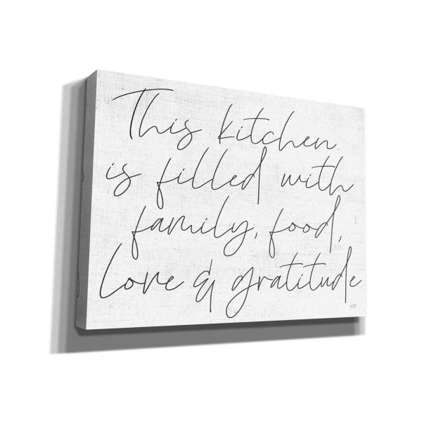 Family, Food, Love and Gratitude  by Lux + Me, Canvas Wall Art Discount