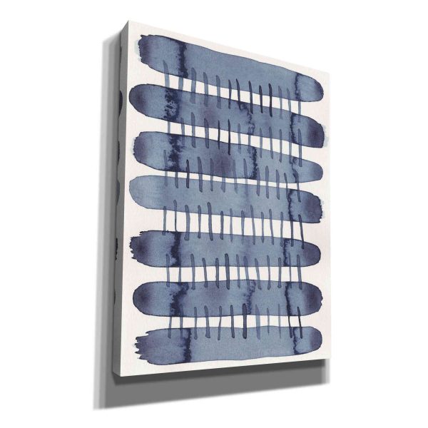 Indigo Stitchy I  by Nikki Galapon, Canvas Wall Art For Sale