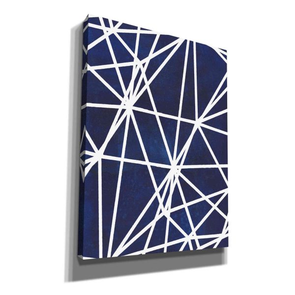 Indigo Pattern I  by Grace Popp, Canvas Wall Glass Discount