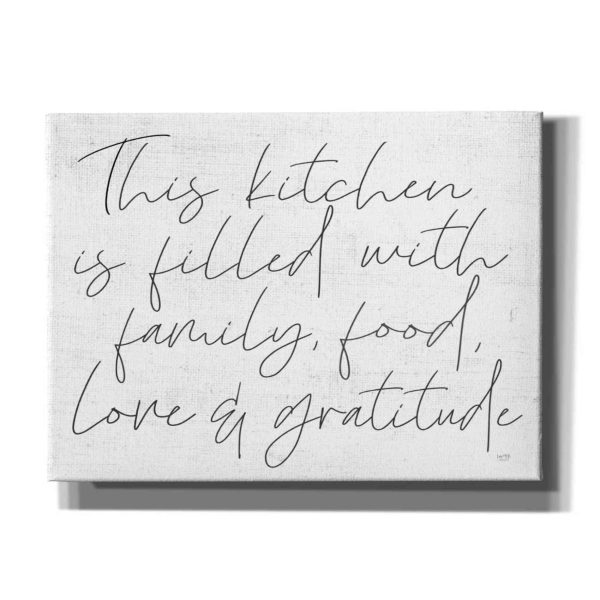 Family, Food, Love and Gratitude  by Lux + Me, Canvas Wall Art Discount