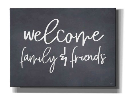 Welcome Family & Friends  by Lux + Me, Canvas Wall Art Online