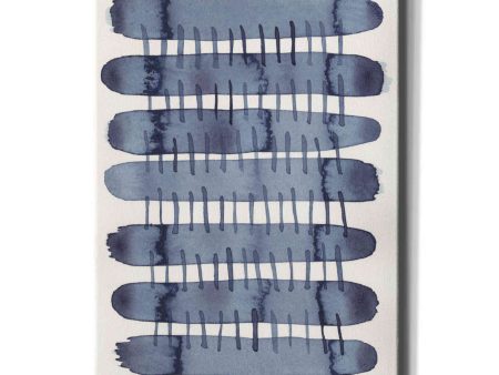 Indigo Stitchy I  by Nikki Galapon, Canvas Wall Art For Sale