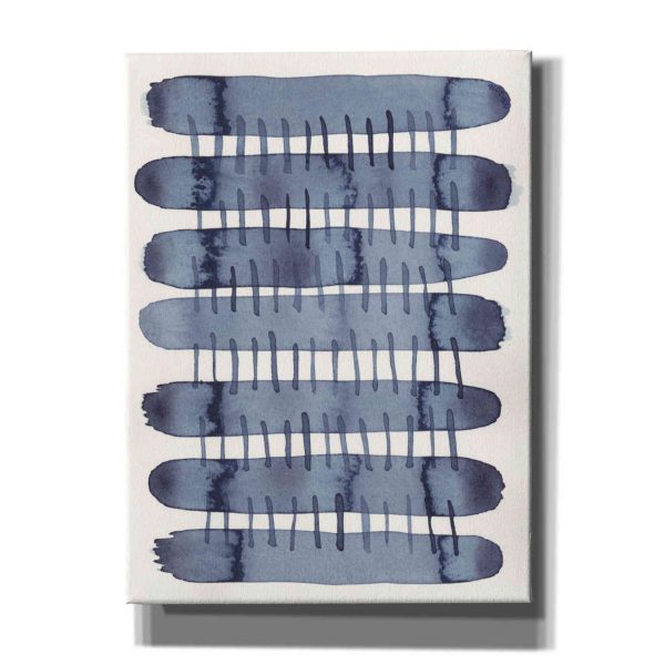 Indigo Stitchy I  by Nikki Galapon, Canvas Wall Art For Sale