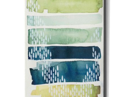 Aqua Streak II  by Grace Popp, Canvas Wall Glass Sale