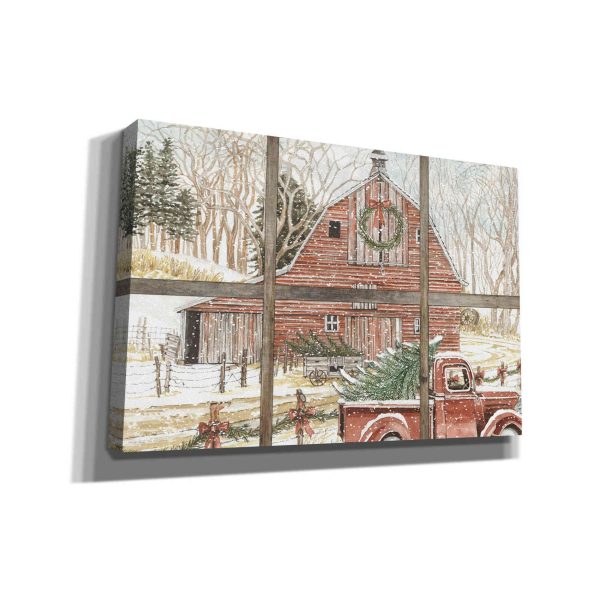 Christmas Barn View  by Cindy Jacobs, Canvas Wall Art For Discount