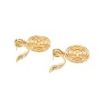 Aretes diseño italiano firma Bvlgari en oro amarillo 18 kilates. Sale