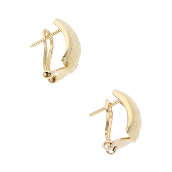 Aretes labrados en oro amarillo 14 kilates. For Cheap