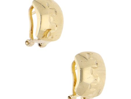 Aretes labrados en oro amarillo 14 kilates. For Cheap