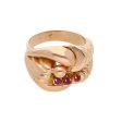 Anillo estilizado con sintéticos en oro rosa 18 kilates. Online Hot Sale