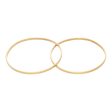 Dos pulseras de arillo huecas en oro amarillo 14 kilates. For Discount