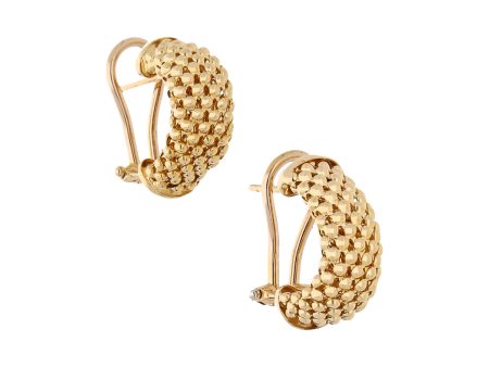 Aretes boleados en oro amarillo 14 kilates. For Cheap