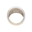 Anillo laminado liso en oro blanco 14 kilates. Supply