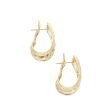 Aretes estilizados motivo felino en oro amarillo 14 kilates. Online Hot Sale