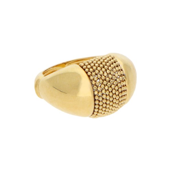 Anillo hueco boleado en oro amarillo 14 kilates. For Discount