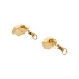 Aretes huecos en oro amarillo 18 kilates. Supply