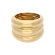 Anillo estilizado liso en oro amarillo 18 kilates. Online