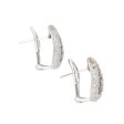 Aretes estilizados con diamantes en oro blanco 14 kilates. For Cheap