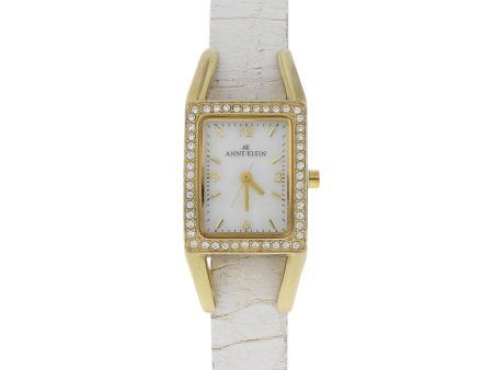 Reloj Anne Klein para dama caja en acero chapa pulso piel. Online