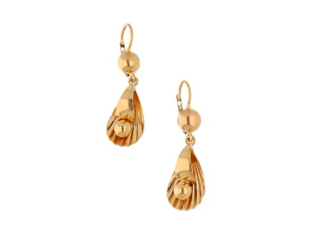 Aretes diseño especial con colgantes en oro amarillo 18 kilates. Online