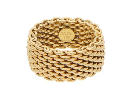 Argolla flexible firma Tiffany & Co. en oro amarillo 18 kilates. Hot on Sale