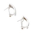 Aretes estilizados con diamantes y zafiros en oro blanco 14 kilates. Discount