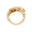 Anillo estilizado motivo dama con diamante y rubí en oro amarillo 18 kilates. For Discount