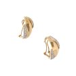 Aretes estilizados con circonias en oro amarillo 14 kilates. Supply