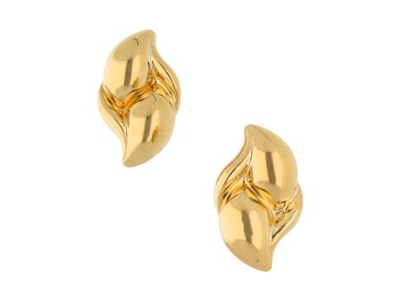 Aretes huecos en oro amarillo 18 kilates. Supply