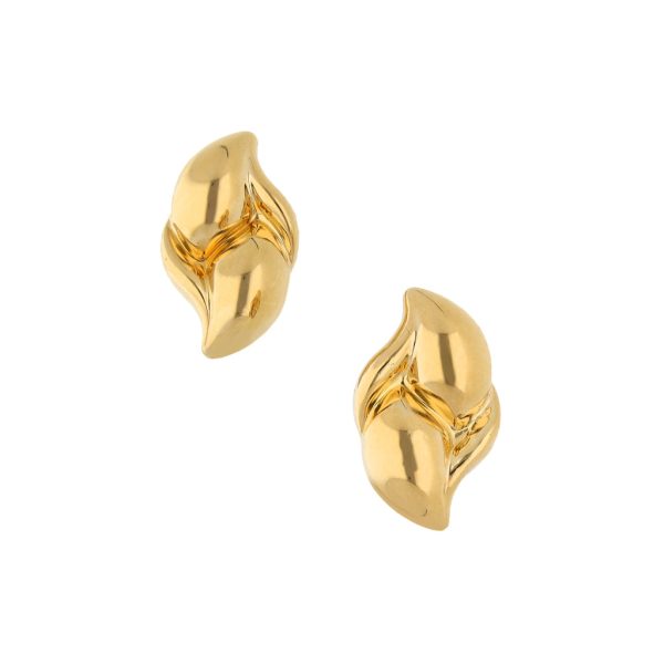 Aretes huecos en oro amarillo 18 kilates. Supply