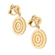 Aretes diseño italiano firma Bvlgari en oro amarillo 18 kilates. Sale