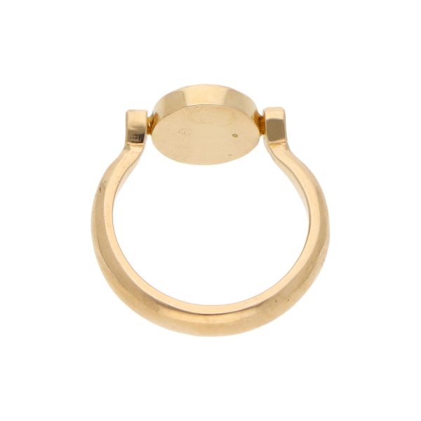 Anillo diseño especial con sintético en oro amarillo 18 kilates. Online now