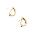 Aretes estilizados con diamantes en oro amarillo 14 kilates. Online Sale