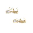 Aretes estilizados con colgantes y circonias en oro amarillo 14 kilates. Online Hot Sale