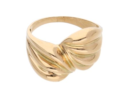 Anillo acanalado en oro amarillo 14 kilates. Online Sale