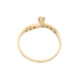 Anillo ondulado con circonias en oro amarillo 14 kilates. Hot on Sale