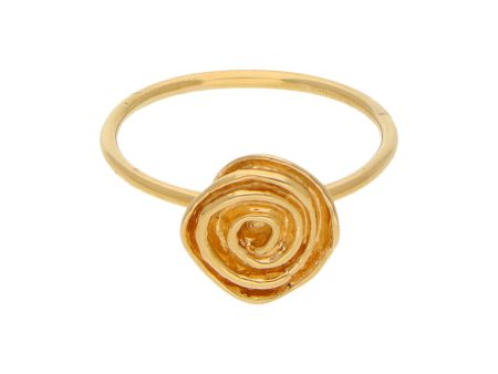 Anillo estilizado motivo floral firma Tous en oro amarillo 18 kilates. Online Sale