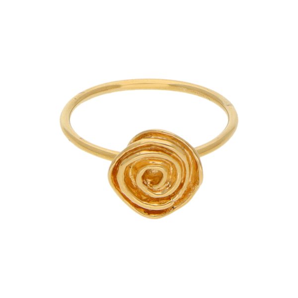 Anillo estilizado motivo floral firma Tous en oro amarillo 18 kilates. Online Sale