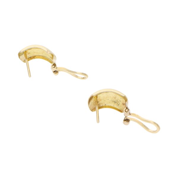 Aretes labrados en oro amarillo 14 kilates. For Cheap