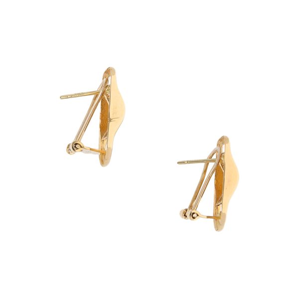 Aretes laminados en oro amarillo 14 kilates. Fashion