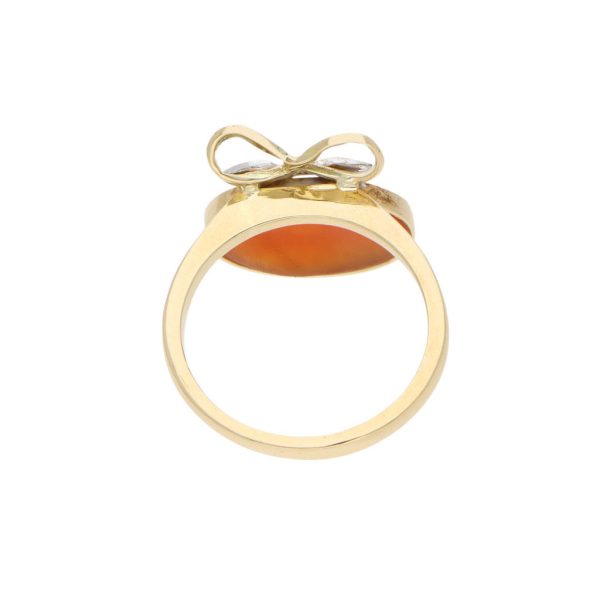 Anillo estilizado con resina en oro amarillo 14 kilates. For Cheap