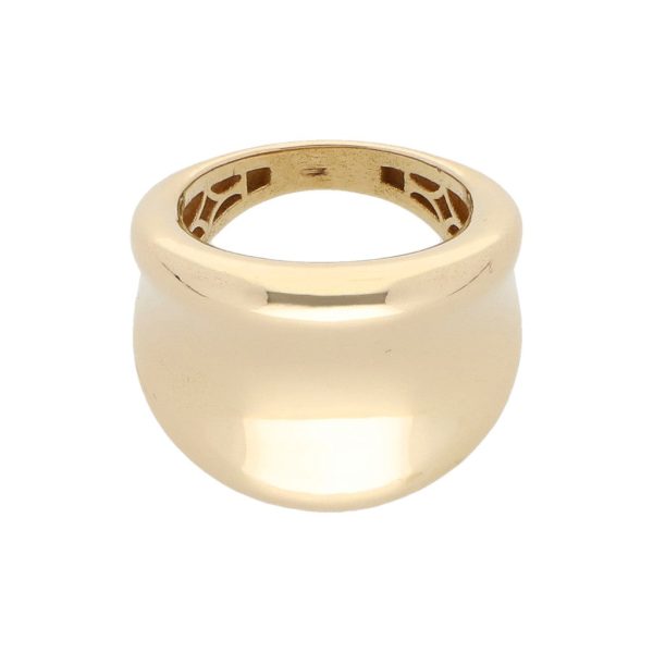 Anillo estilizado hueco en oro amarillo 14 kilates. on Sale