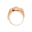 Anillo estilizado con sintéticos en oro rosa 18 kilates. Online Hot Sale