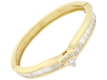 Brazalete articulado con diamantes en oro amarillo 18 kilates. For Discount