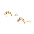 Aretes calados con circonia en oro amarillo 14 kilates. Supply