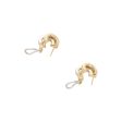 Aretes estilizados lisos en oro dos tonos 14 kilates. Online Hot Sale